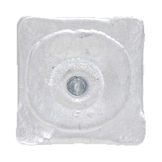 2.5 lb sport zinc anode top view with mounting hole